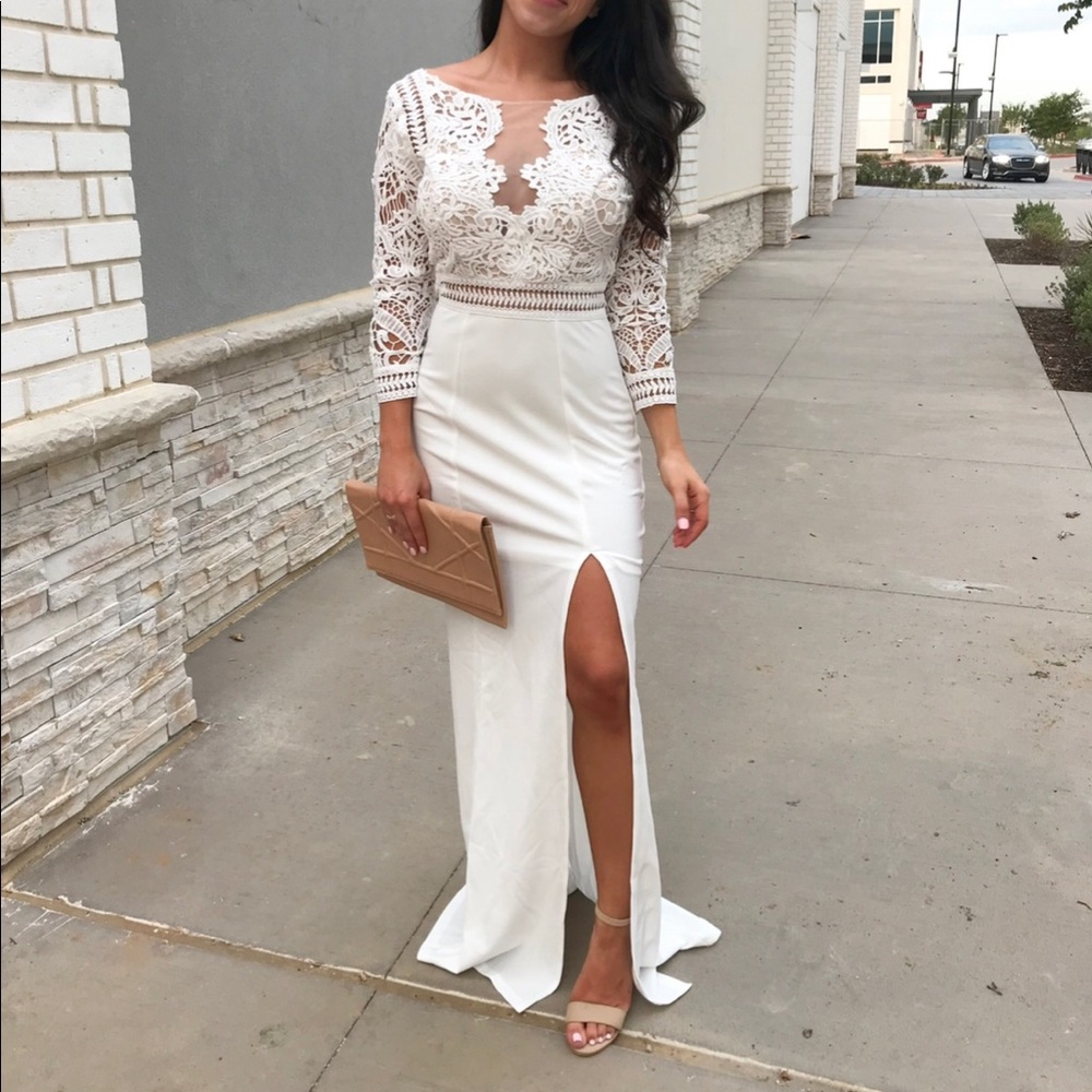 Anna Crochet Dress in White main image 0